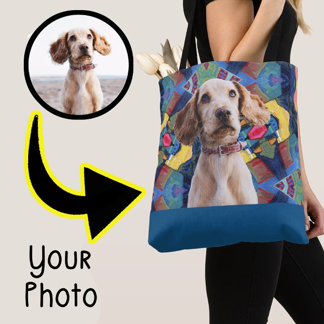 Cute Photo Pet Dog  Gift  for Mom Puppy Lover Gift Tote Bag (Creator Uploaded)