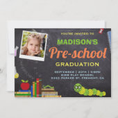 Cute Photo Preschool Graduation Invitation (Front)