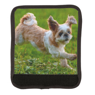 Cute Photo Running Shih Tzu Dog Luggage Handle Wrap