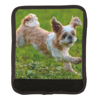 Cute Photo Running Shih Tzu Dog Luggage Handle Wrap