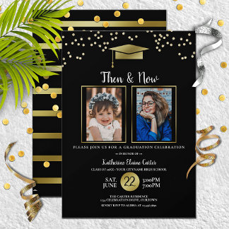 Cute Photo Template Grad Party Invitations