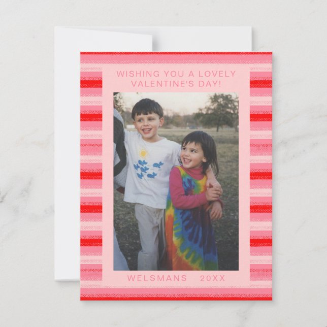 Cute Photo Valentines Day Card (Front)