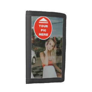 Cute! Photo Wallet - Personalized - Trifold Black