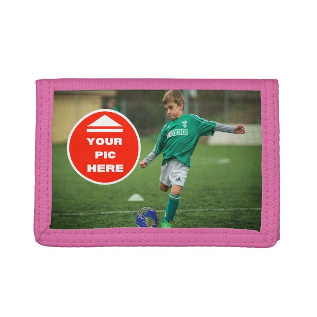 Cute! Photo Wallet - Personalized - Trifold Pink (Front)