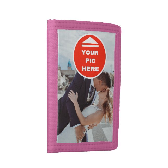Cute! Photo Wallet - Personalized - Trifold Pink (Side)