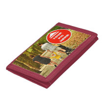 Cute! Photo Wallet - Personalized - Trifold Red