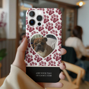 cute photo watercolor Paw Print Dog Photo Case