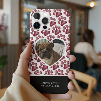 cute photo watercolor Paw Print Dog Photo Case