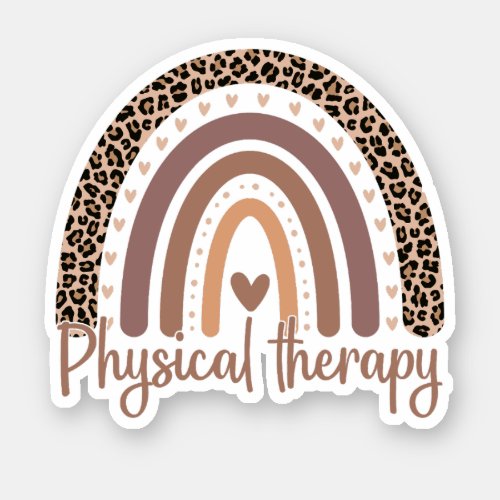 Cute Physical Therapy Rainbow Physical Therapist Sticker