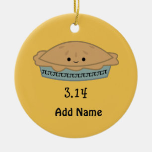 Cute Pi Day 3.14 Ceramic Ornament