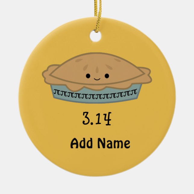 Cute Pi Day 3.14 Ceramic Ornament (Front)