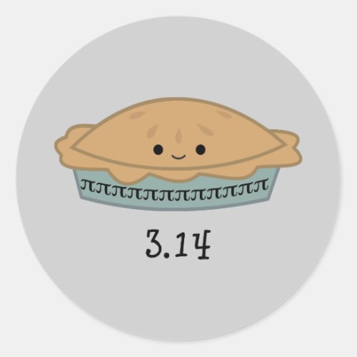 Cute Pi Day 314 Classic Round Sticker