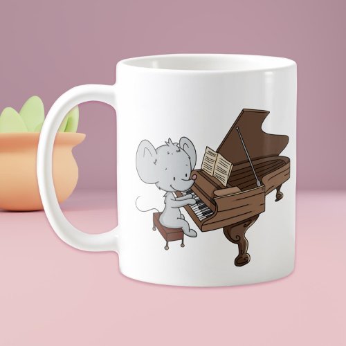 Cute Pianist Recital Mouse Playing Piano Coffee Mug