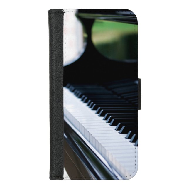 Cute Piano Artwork iPhone Wallet Case (Front)