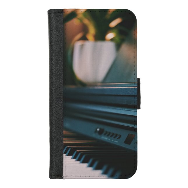 Cute Piano Artwork iPhone Wallet Case (Front)