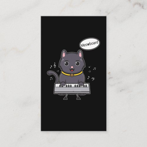 Cute Piano Cat Music Kitten Lover Business Card