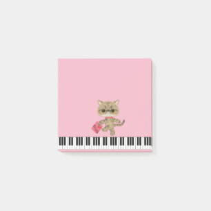 Cute Piano Cat Post-it Notes