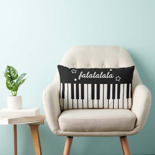 Cute Piano Keyboard Falalalala Music Lumbar Pillow
