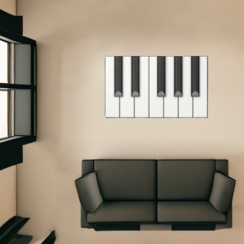 Cute Piano Keys Tileable 5x3 Rug