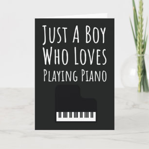 Cute Piano Player Cards For Baby Boys Pianist Kids