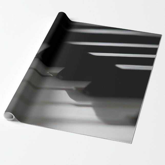 Cute Piano Wrapping Paper (Unrolled)