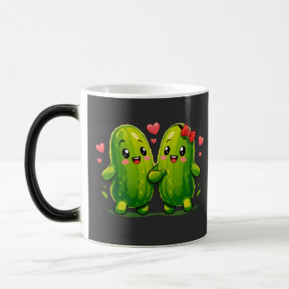 Cute Pickle Couple Funny Kawaii Pickles Color Morph Mug
