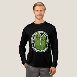 Cute Pickle Couple Funny Kawaii Pickles T-Shirt fo Tri-Blend Shirt