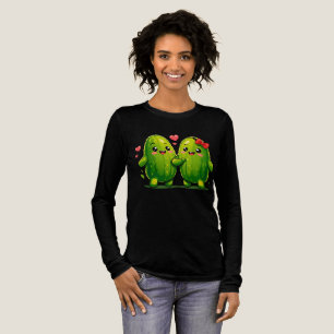 Cute Pickle Couple Funny Kawaii Pickles T-Shirt fo Tri-Blend Shirt