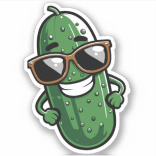 Cute Pickle Custom-Cut Vinyl Stickers