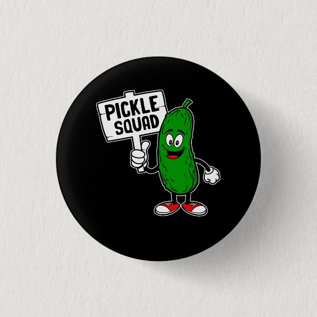 Cute Pickle Quad Sign Cucumber Pickle Lover vegeta Button (Front)