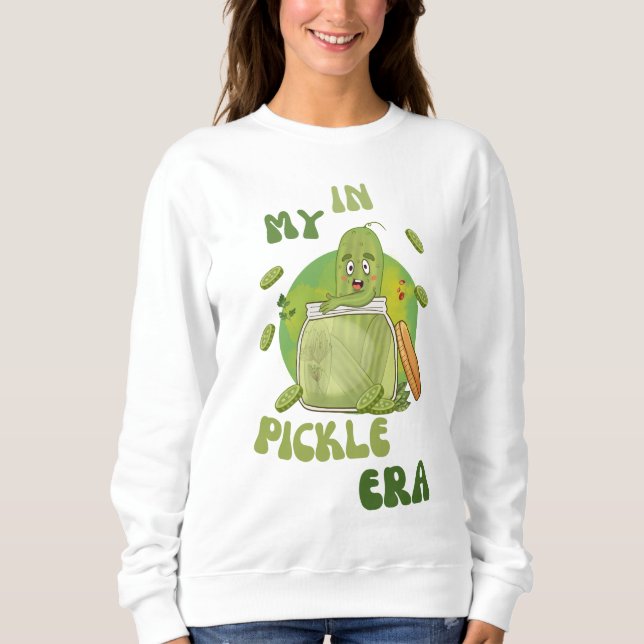 Cute pickle trendy tiktok pickle in a jar sweatshirt (Front)