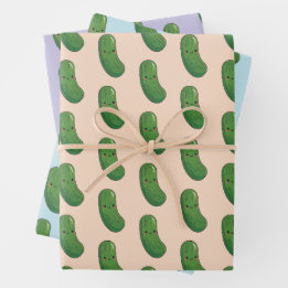Cute Pickle  Wrapping Paper Sheets