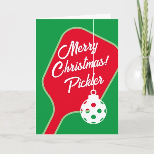 Cute pickleball Christmas cards for the Holidays