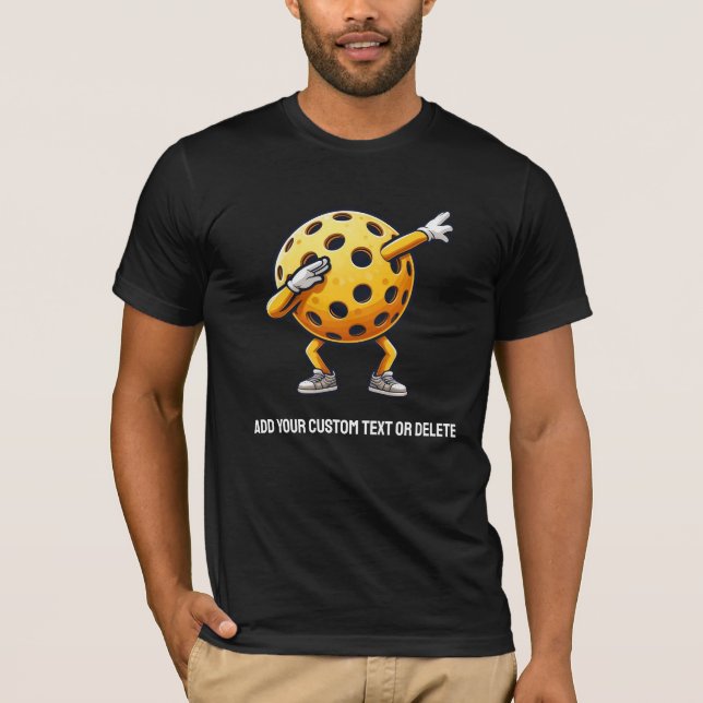 Cute Pickleball Dabbing Sports Lover Paddleball T-Shirt (Front)