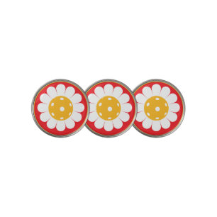 Cute pickleball daisy golf ball marker