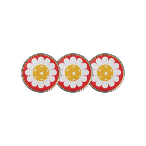 Cute pickleball daisy  golf ball marker