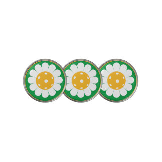 Cute pickleball daisy golf ball marker