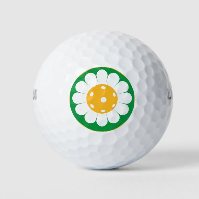 Cute pickleball daisy golf balls (Front)