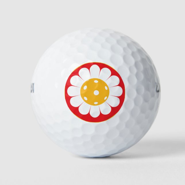 Cute pickleball daisy golf balls (Front)