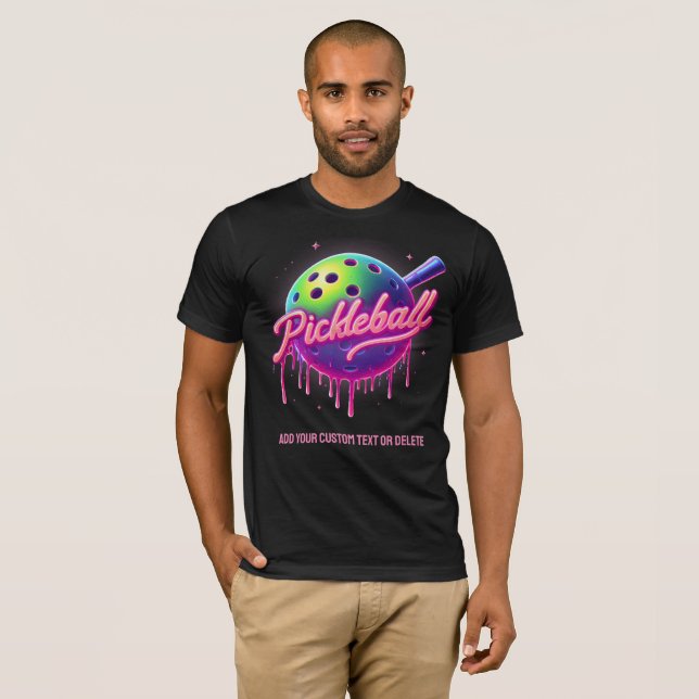 Cute Pickleball Dripping Planet For Sports Lover T-Shirt (Front Full)