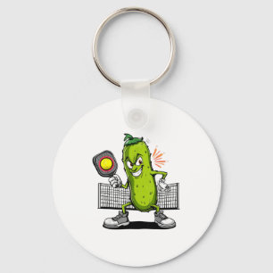 Cute pickleball for men women racket sport lover keychain