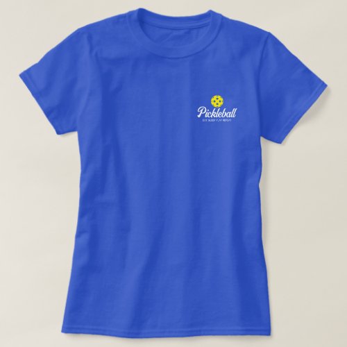 Cute pickleball logo t shirt for women