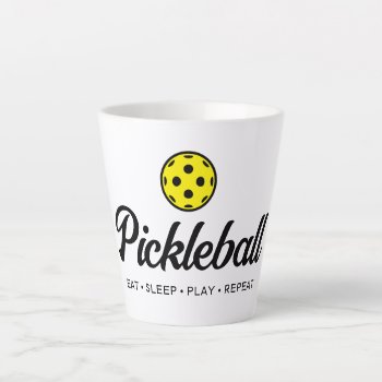 Cute Pickleball Lover Latte Mug Gift For Friends by imagewear at Zazzle