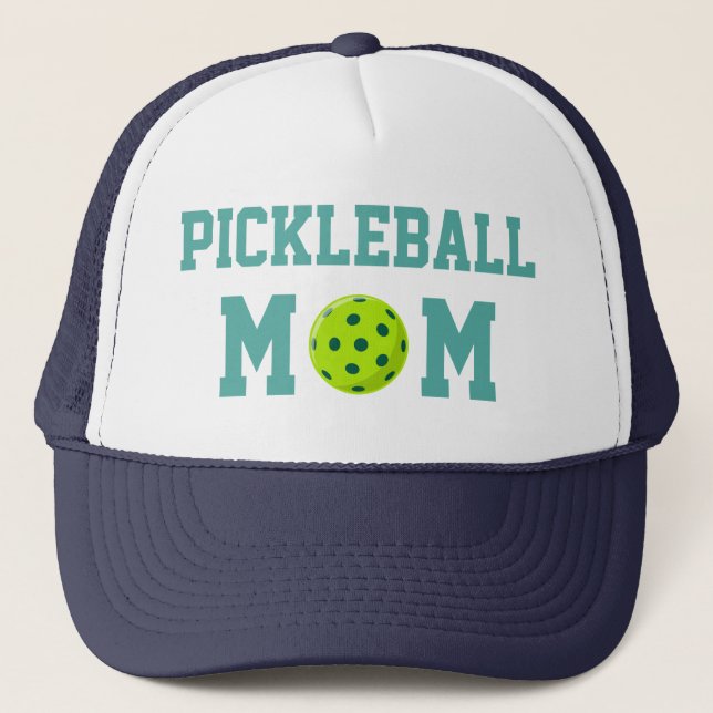 Cute Pickleball Mom Trucker Hat (Front)