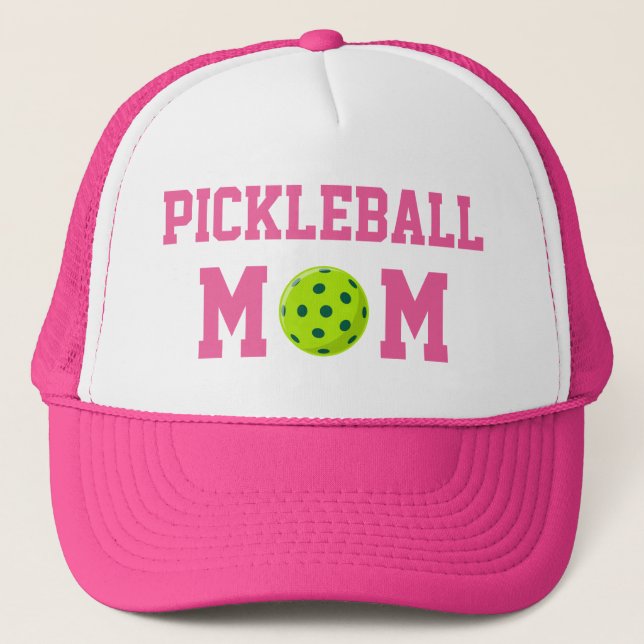 Cute Pickleball Mom Trucker Hat (Front)
