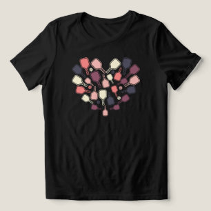 Cute Pickleball Paddle Heart Tri-Blend Shirt