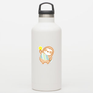 Cute Pickleball Player Sloth Sticker
