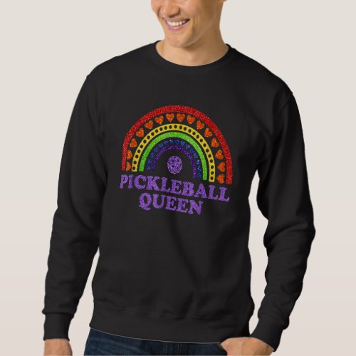 Cute Pickleball Queen Women I Love Pickleball Sweatshirt