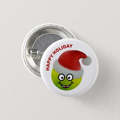  Cute Pickleball Santa  Button