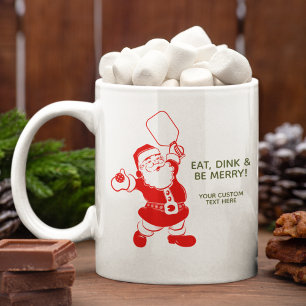 Cute Pickleball Santa Christmas Coffee Mug